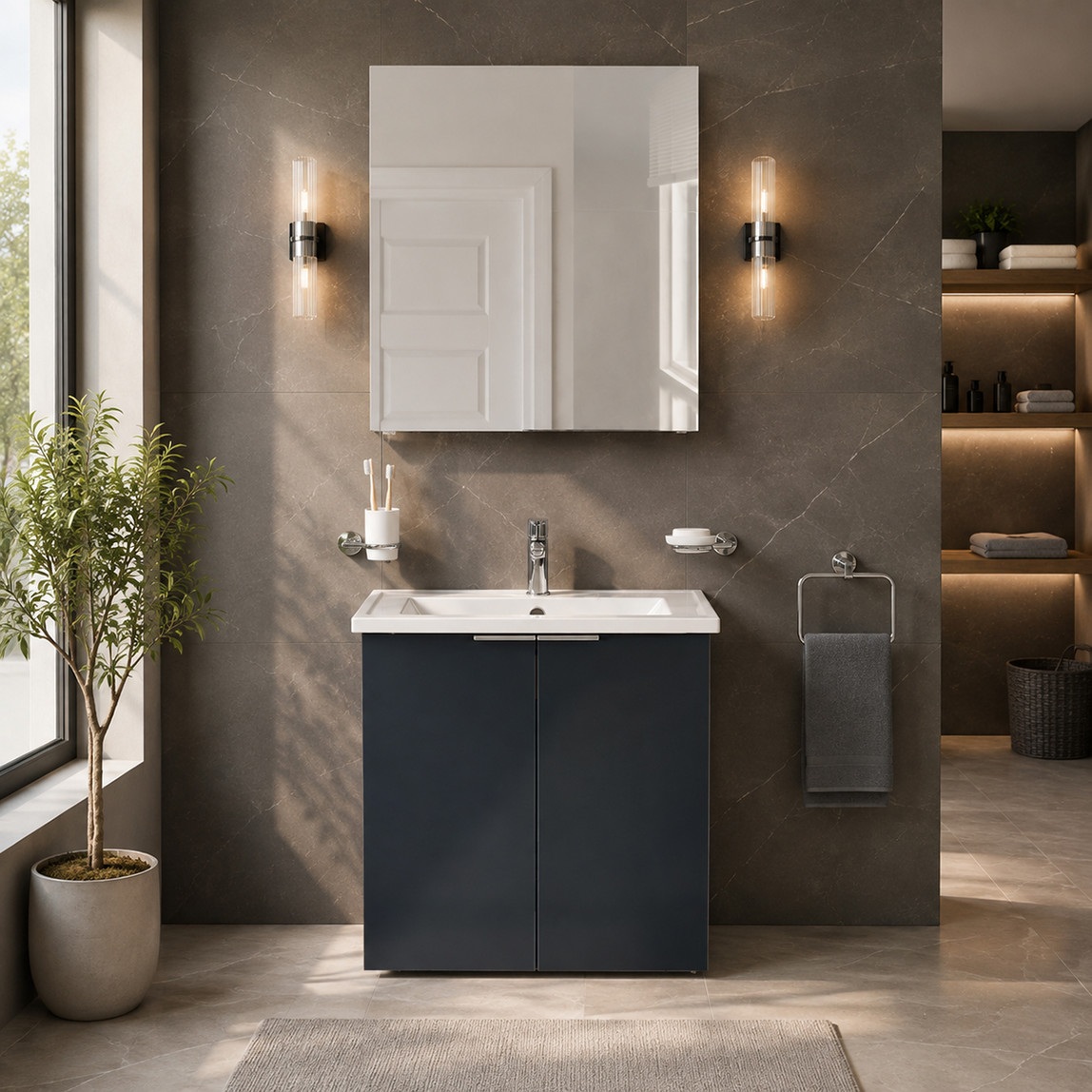 VitrA Nexa Square 60cm Banyo Dolabı Antrasit — Ürün görünümü