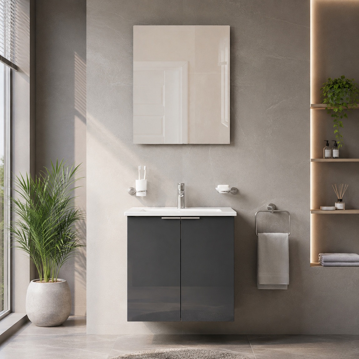 VitrA Nexa Square 80cm Banyo Dolabı Antrasit — Ürün görünümü